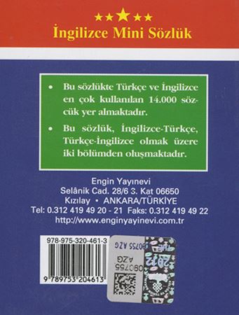 İngilizce Mini Sözlük - English Dictionary